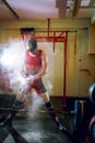 Preparing for deadlift exercise Royalty Free Stock Photo