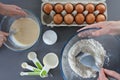 Preparing dough mix for cookies