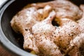 Preparing duck confit- legs Royalty Free Stock Photo