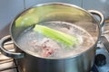 Preparing fish soup