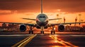 Preparing for Flight: Airplane on the Runway - Generative AI