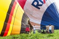 Preparing for the flight of balloons on a summer day, the city of Dresden