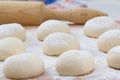 Preparing food. Dough made for cooking pastries