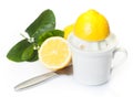 Preparing fresh lemon juice Royalty Free Stock Photo