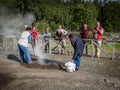 Preparing Furnas stew