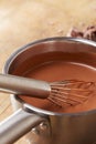 Preparing hot chocolate in a pot Royalty Free Stock Photo