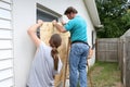 Preparing For Hurricane Together Royalty Free Stock Photo