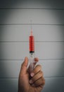 Preparing inject vaccine preventing infection Royalty Free Stock Photo