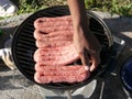 Preparing meat for south african braai (BBQ) Royalty Free Stock Photo