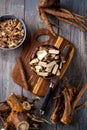 Sliced elecampane root Royalty Free Stock Photo