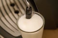 Preparing milk foam for coffee