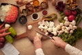 Preparing mushrooms for cooking