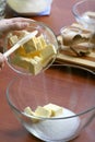 Preparing pastry dough