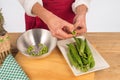 Preparing peas Royalty Free Stock Photo