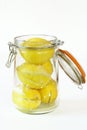 Preparing preserved lemons Royalty Free Stock Photo