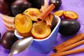 Preparing preserves of plums