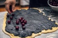 Preparing sweet roll or babka