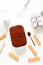 Preparing a tasty tiramisu , step by step visual guide