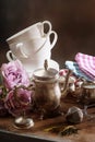 Preparing for teatime Royalty Free Stock Photo