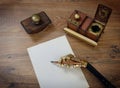 Preparing to write a letter Royalty Free Stock Photo