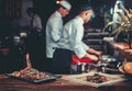 Preparing traditional beef steak Royalty Free Stock Photo