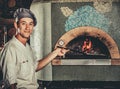 Preparing traditional italian pizza Royalty Free Stock Photo