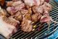 Preparing Traditional Korean Barbecue Grill Pork