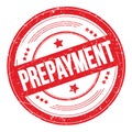 PREPAYMENT text on red round grungy stamp Royalty Free Stock Photo