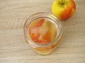 Preperation of homemade apple cider vinegar from apple scraps