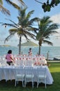 Preperations for wedding feast in Caribbean