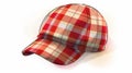 Preppy Plaid Hat Pattern On White Background Royalty Free Stock Photo