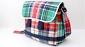 Preppy Plaid Messenger Bag Pattern Royalty Free Stock Photo