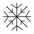 Preppy black line snowflake