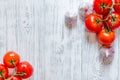 Prepring for cooking dinner. Vegetables on wooden table background top view copyspace