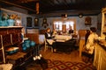 Prerov nad Labem, Czech Republic, 5 December 2021: Interior of traditional regional village house, family with children, Christmas