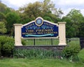 The Presby Memorial Iris Garden Sign Royalty Free Stock Photo