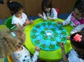 Preschool children at activities