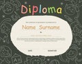 Preschool Elementary school Kids Diploma certificate background