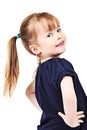 Preschool girl with ponytail