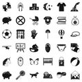 Preschool icons set, simple style Royalty Free Stock Photo