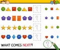 Preschool pattern game with shapes