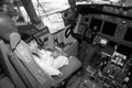 Preschooler in Airplane Cockpit