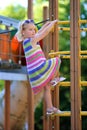 Preschooler girl at the playground Royalty Free Stock Photo