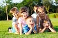 Preschoolers laughing Royalty Free Stock Photo