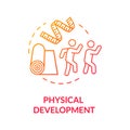 Preschoolers physical development concept icon