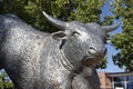 Bull sculpture. Can represent Wall Street Bull stock market or Bull riding in a rodeo