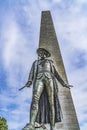 Prescott Statue Bunker Hill Monument Boston Massachusetts Royalty Free Stock Photo