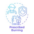 Prescribed burning blue gradient concept icon Royalty Free Stock Photo