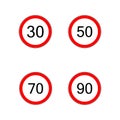 Prescribed minimum speed road sign