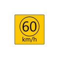 Prescribed minimum speed road sign Royalty Free Stock Photo